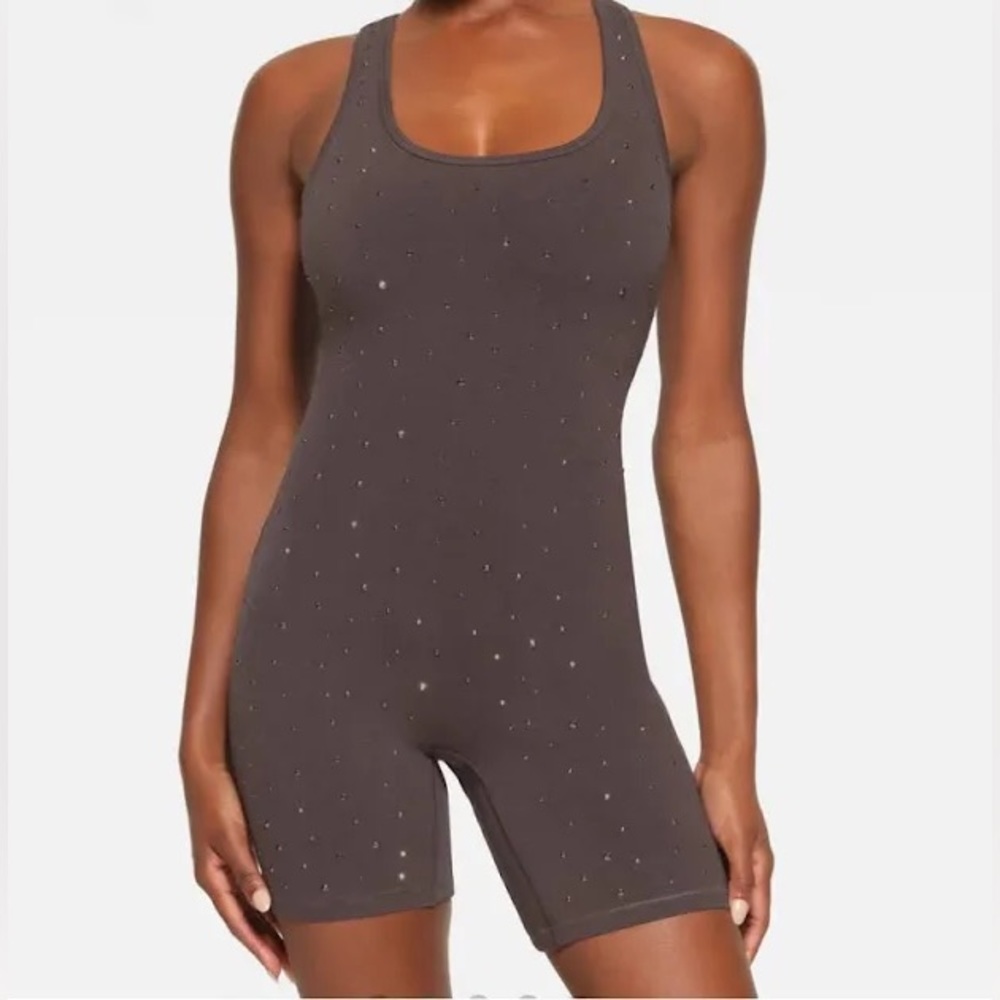 new with tags! limited-edition skims rhinestone onesie